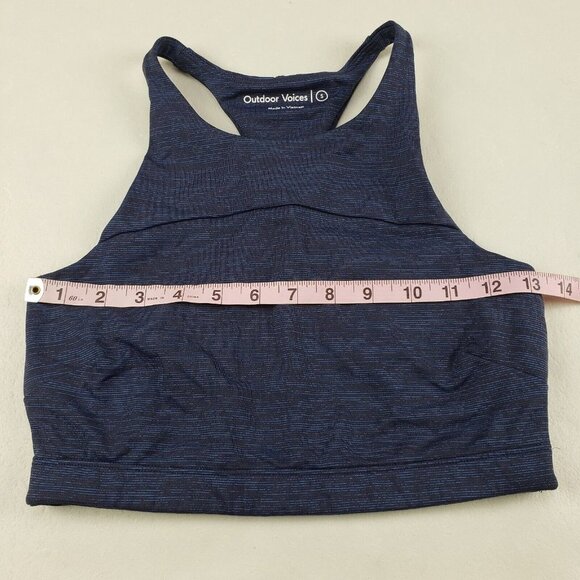 Outdoor Voices TechSweat Move Free Crop Top Blue Womens Small Sports Bra - Picture 11 of 12